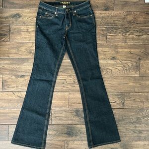 NWOT Arizona 5 Long dark wash flare leg jeans